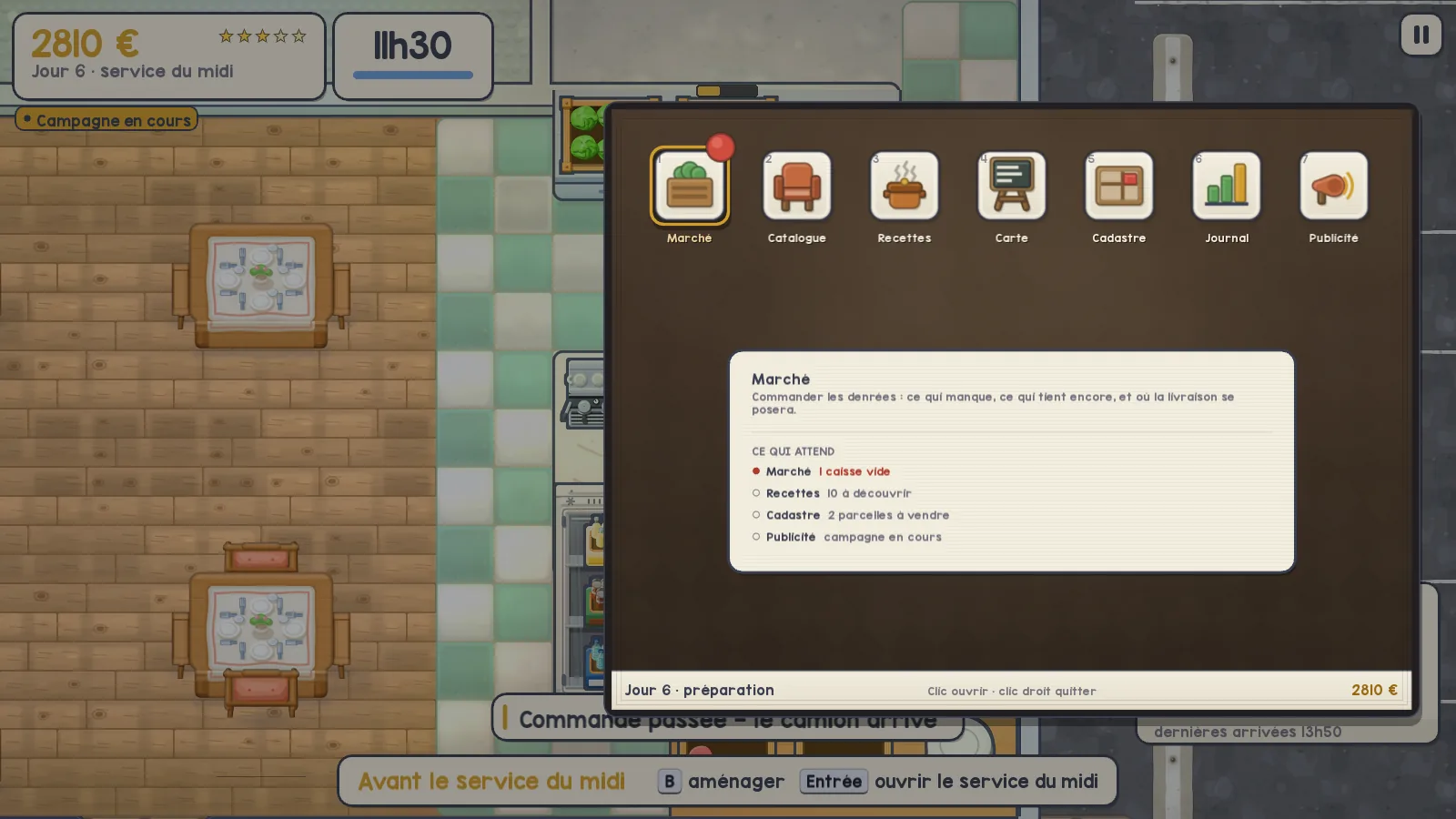 Le bureau de l’ordinateur du restaurant et ses logiciels