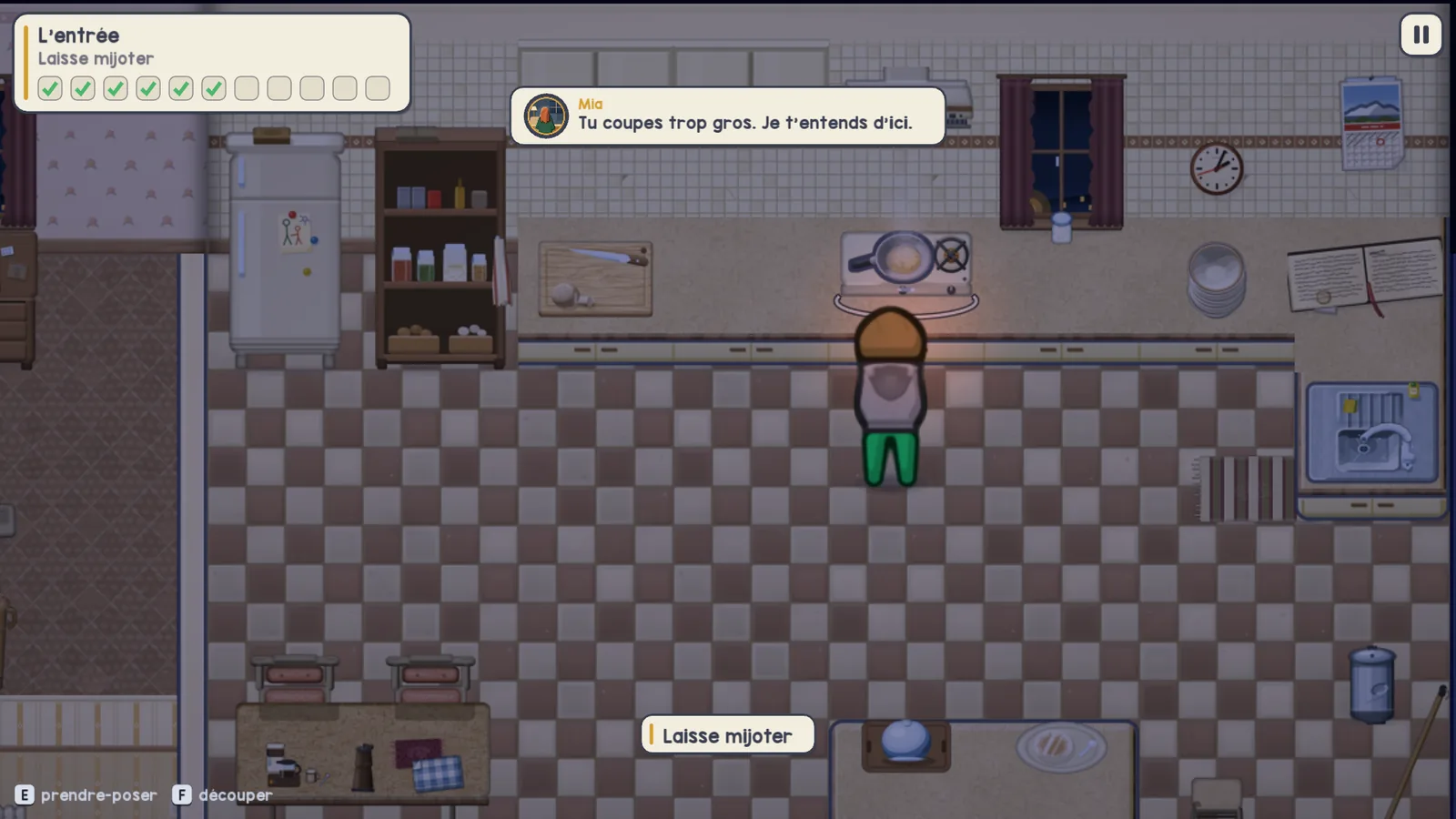 Chapitre « L’entrée » : la cuisine d’un petit appartement, la nuit, et une casserole qui mijote